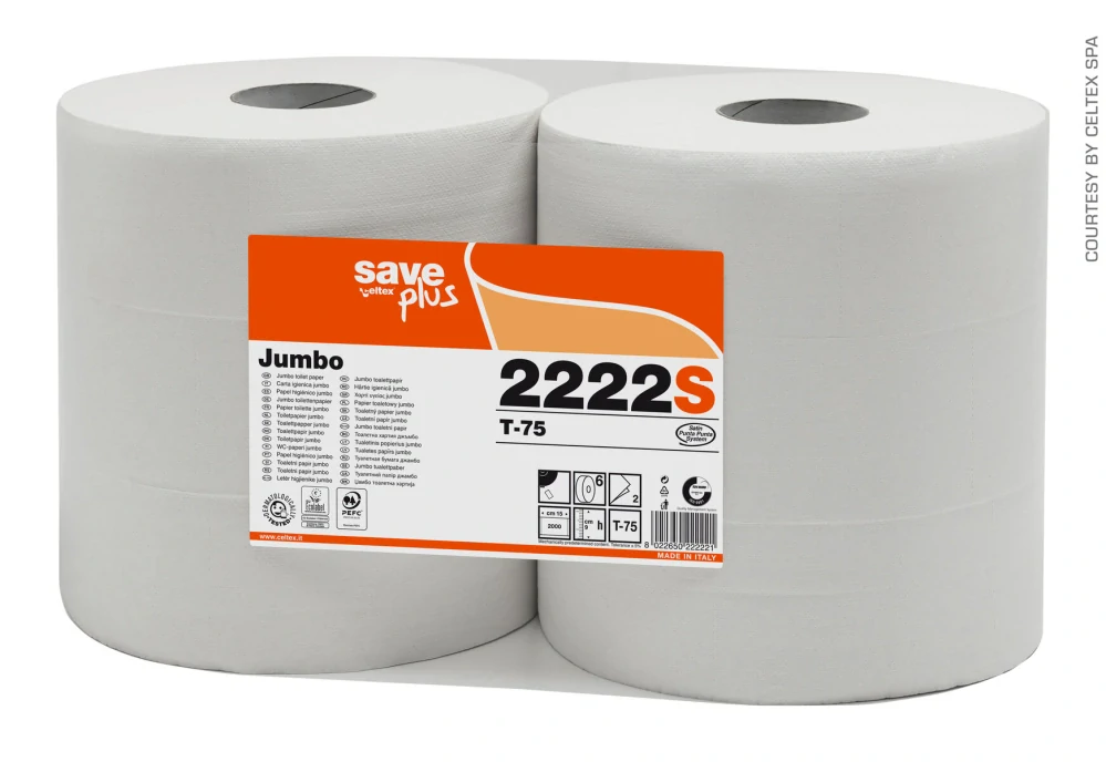 Celtex SavePlus toaletní papír maxi jumbo 265 2vrstvý celulóza 300 m 6 rolí 2222S