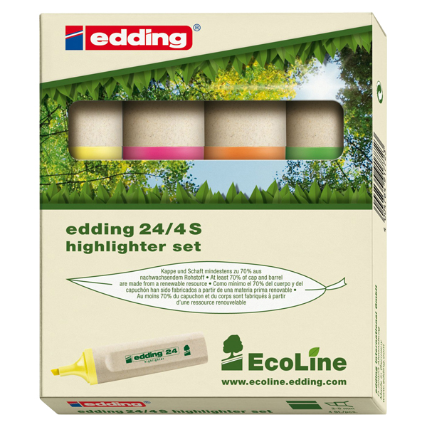 Zvýrazňovač Edding 24 Ecoline - sada 4 ks