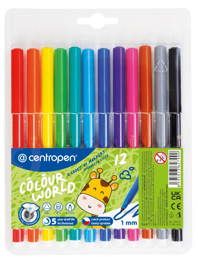 Centropen COLOUR WORLD 7550 - sada 12 barev