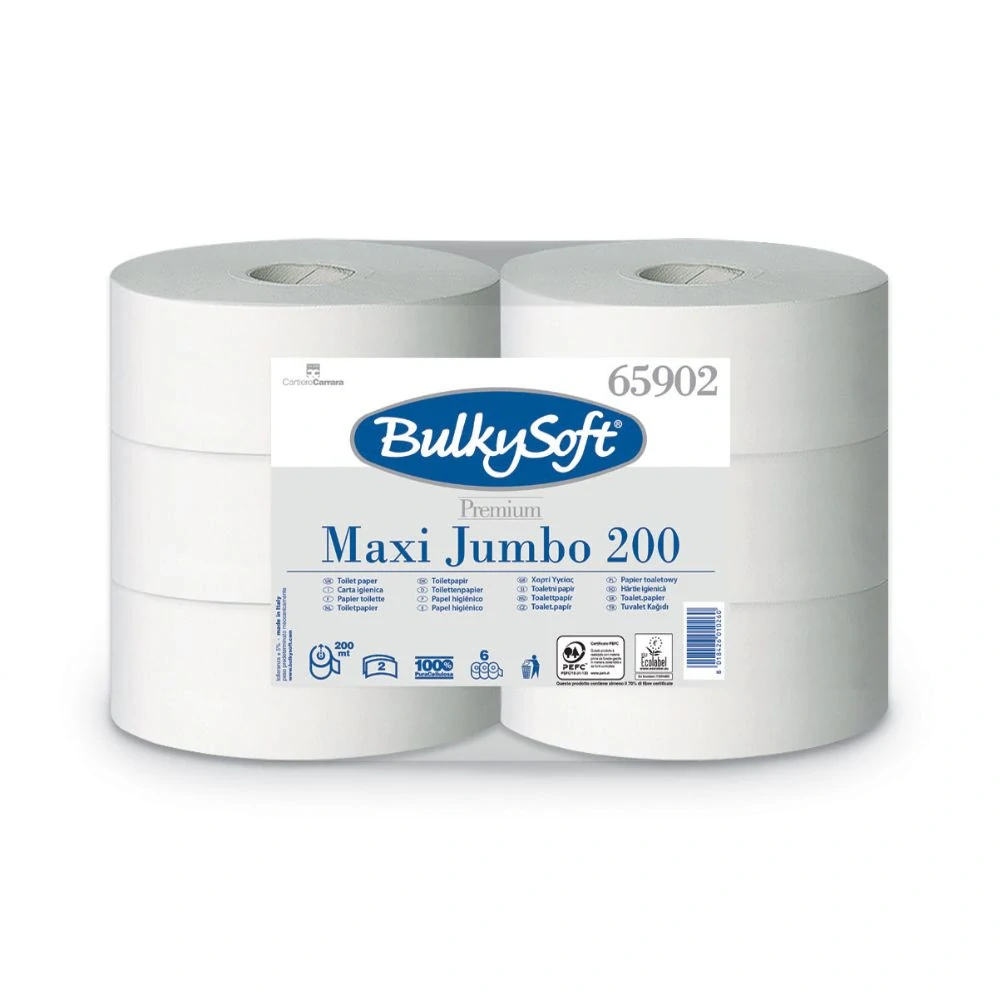 Toaletní papír JUMBO 200 středový odvin – BulkySoft