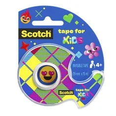 Scotch® Tape for Kids, neviditelná páska pro děti, 19 mm x 15 m