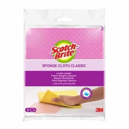 Scotch-Brite™ Klasická houbová utěrka, různé barvy, 3 ks/balení