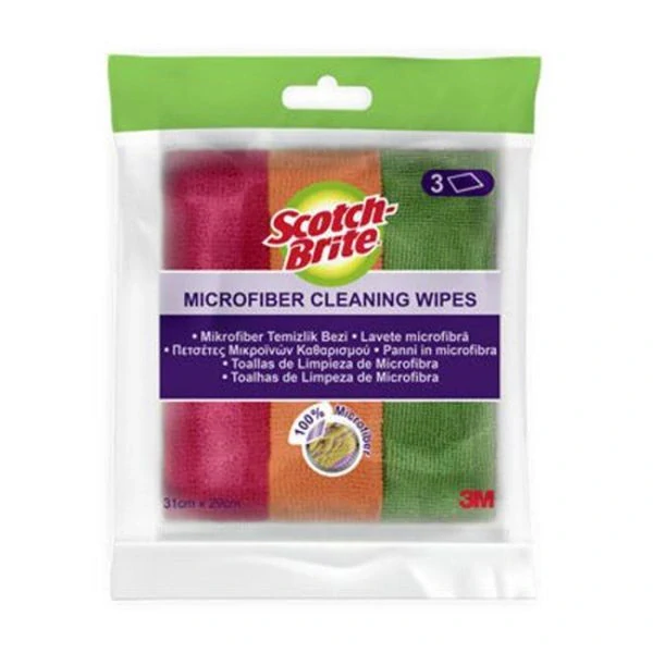 Scotch-Brite™ Čisticí utěrky z mikrovlákna, různé barvy, 3 ks/balení