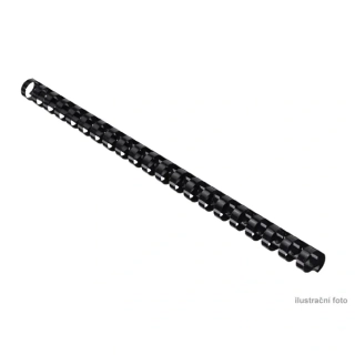 Plastové hřbety pro vazbu 22 mm - černé