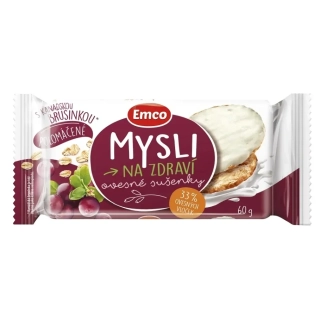 Emco - cereální sušenky - brusinkové s jogurtovou polevou, 60 g