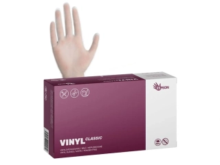 Rukavice VINYL CLASSIC L, nepudrované, 100 ks, bílé