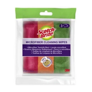 Scotch-Brite™ Čisticí utěrky z mikrovlákna, různé barvy, 3 ks/balení