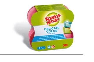 Scotch-Brite® Delicate Neškrábavá barevná čisticí houbička, 2 ks v balení