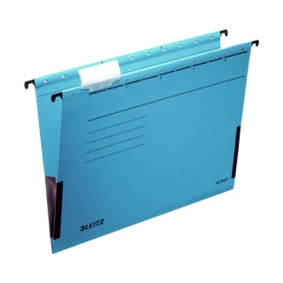 Závěsné zakládací desky s bočnicemi Leitz Alpha, 25 ks - modré