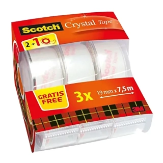 Lepicí páska 3M Scotch 6-1975 CRYSTAL 2+1 - 19 mm x 7,5 m