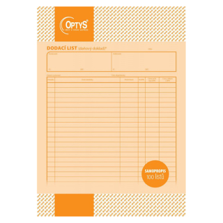 Dodací list A4, samopropisovací, 100 listů