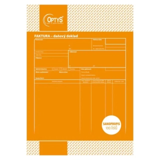 Faktura A4, samopropisovací, 100 listů
