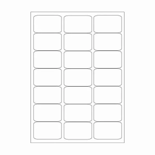 Etikety 63,5 x 38,1 mm - bílé